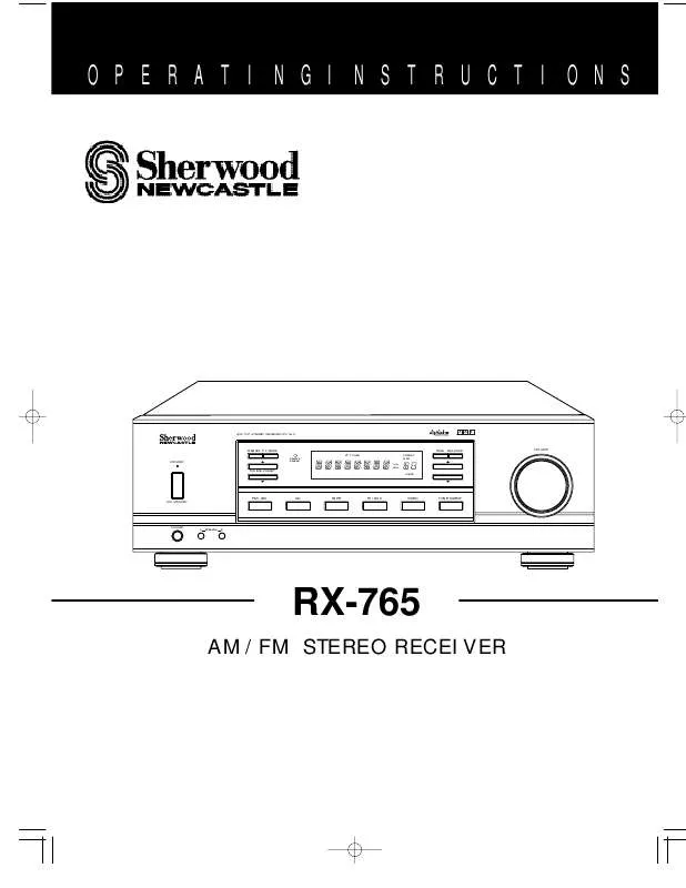 Mode d'emploi SHERWOOD RX-765