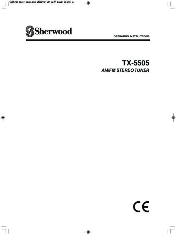 Mode d'emploi SHERWOOD TX-5505