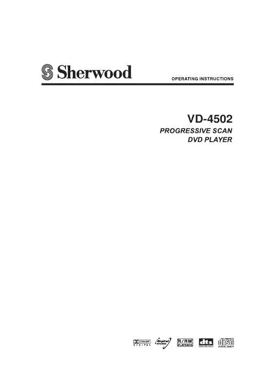 Mode d'emploi SHERWOOD VD-4502