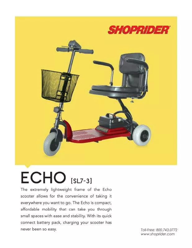 Mode d'emploi SHOPRIDER ECHO 3
