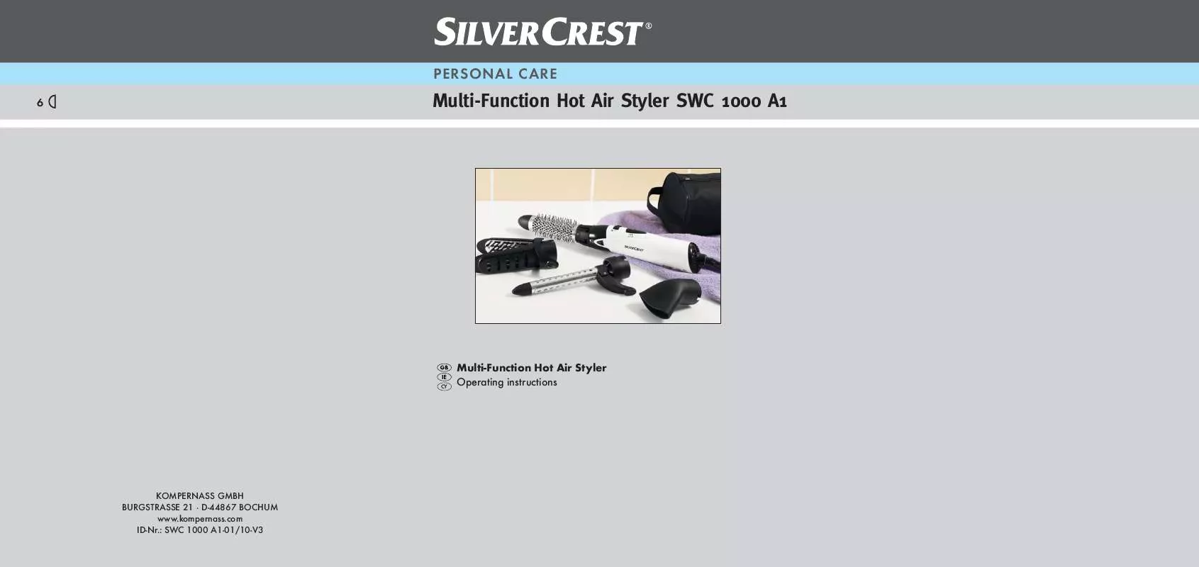 Mode d'emploi SILVERCREST SWC 1000 A1