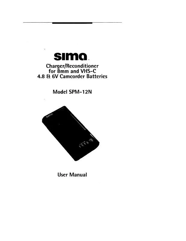 Mode d'emploi SIMA SPM-12N