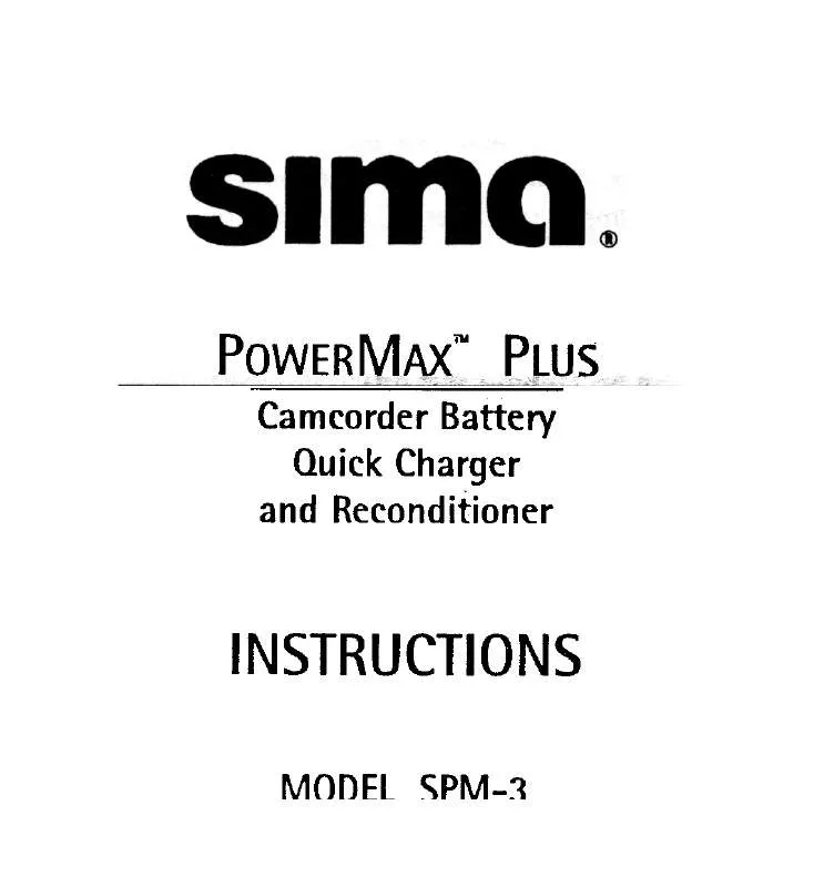 Mode d'emploi SIMA SPM-3