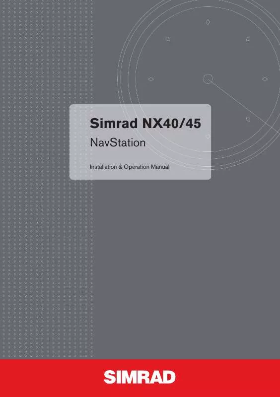 Mode d'emploi SIMRAD NX40