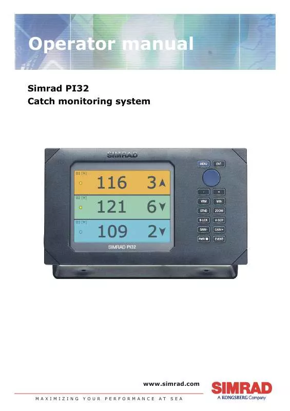 Mode d'emploi SIMRAD PI32