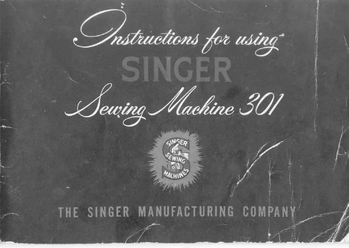 Mode d'emploi SINGER SEWING MACHINE-301