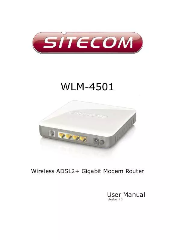 Mode d'emploi SITECOM WLM-4501