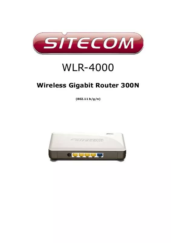 Mode d'emploi SITECOM WLR-4000