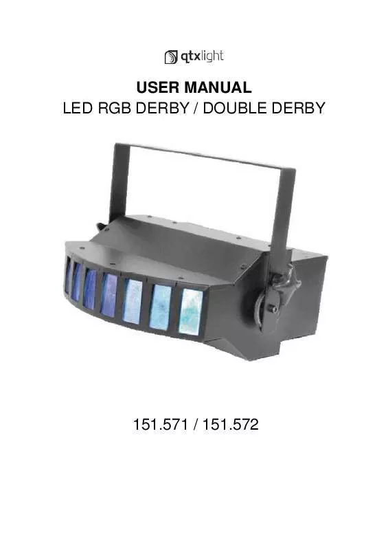 Mode d'emploi SKYTRONIC LED RGB DOUBLE DERBY 151.572