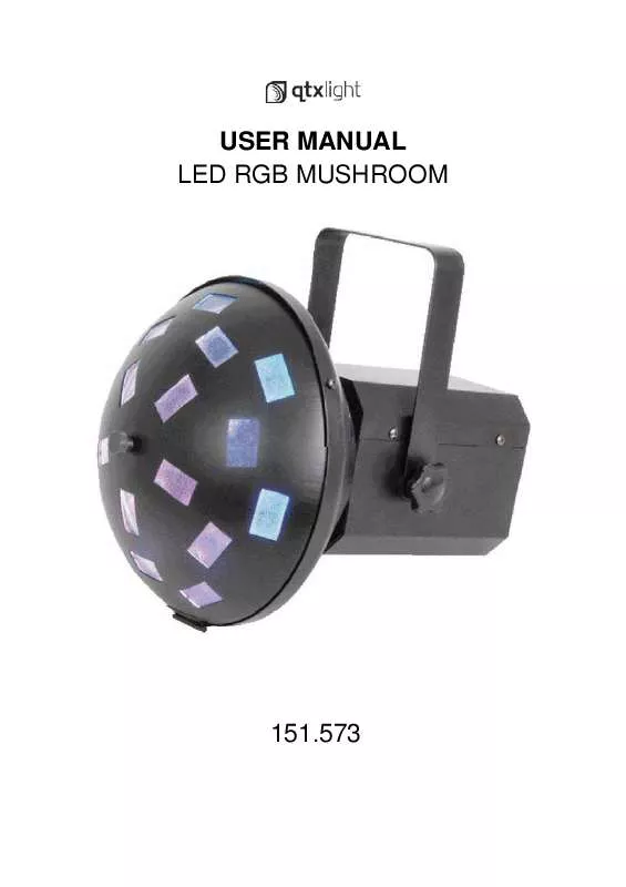 Mode d'emploi SKYTRONIC LED RGB MUSHROOM 151.573