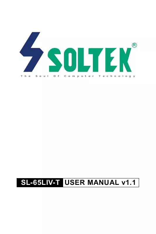 Mode d'emploi SOLTEK SL-65LIV-T