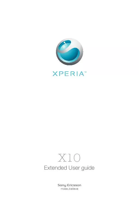 Mode d'emploi SONY ERICSSON TELEFON XPERIA X10