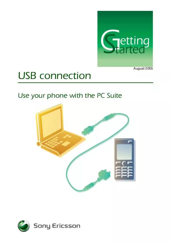 Mode d'emploi SONY ERICSSON USB CONNECTION WITH THE PC SUITE
