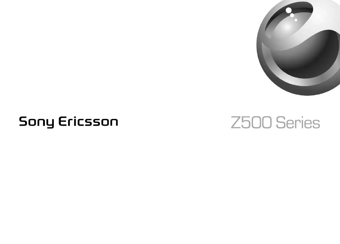 Mode d'emploi SONY ERICSSON Z500
