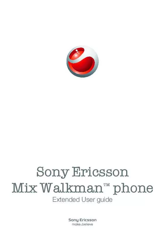 Mode d'emploi SONY MIX WALKMAN PHONE