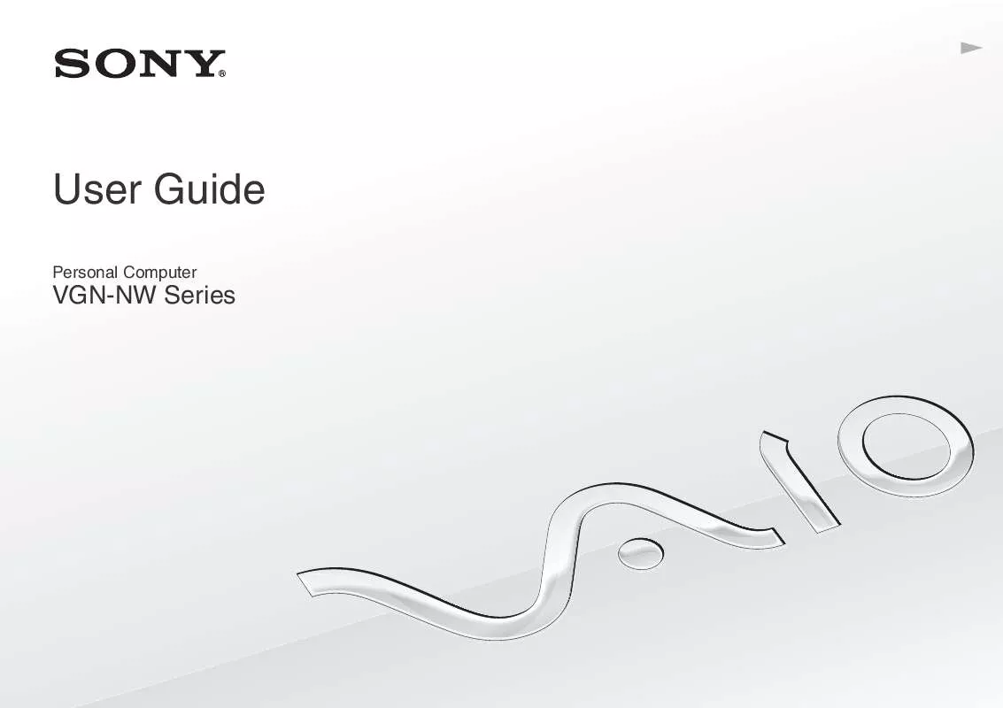 Mode d'emploi SONY VGN-NW226F/W