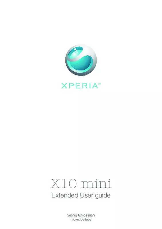 Mode d'emploi SONY XPERIA X10 MINI