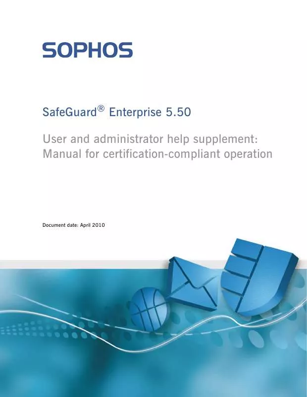 Mode d'emploi SOPHOS SAFEGUARD ENTERPRISE 5.50