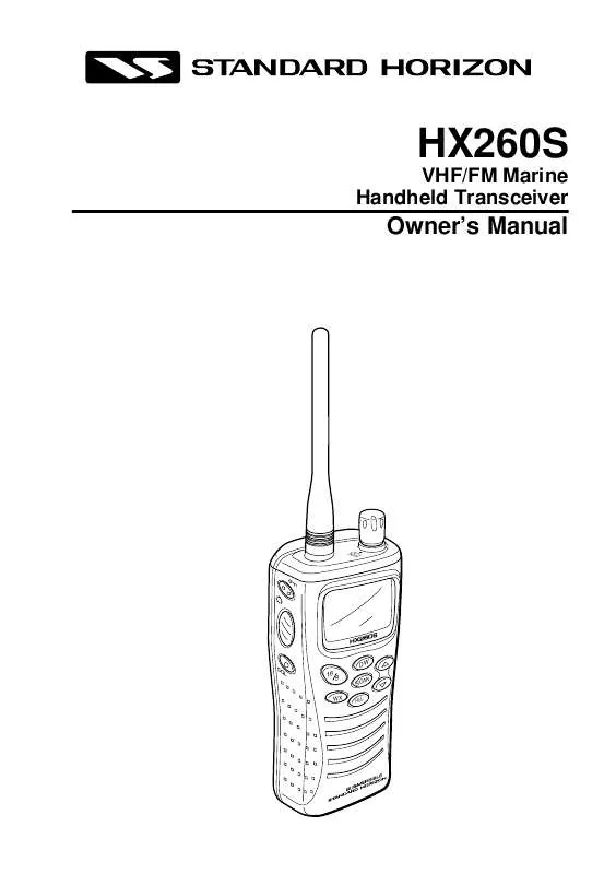 Mode d'emploi STANDARD HORIZON HX260S