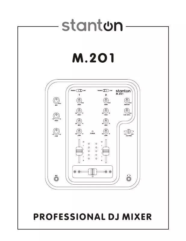 Mode d'emploi STANTON M.201