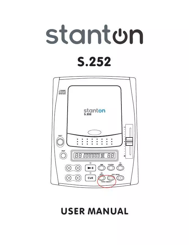 Mode d'emploi STANTON S.252