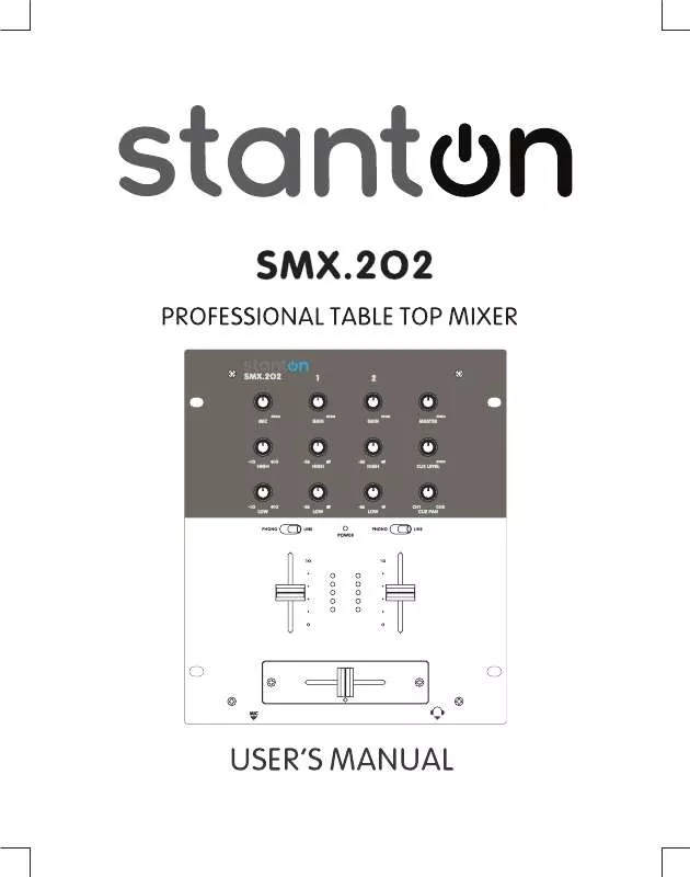 Mode d'emploi STANTON SMX.202 US