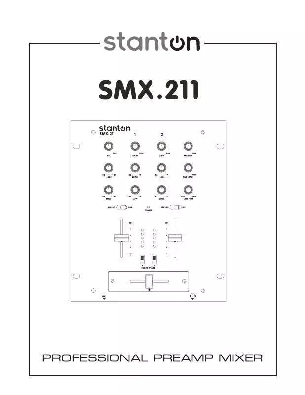 Mode d'emploi STANTON SMX.211
