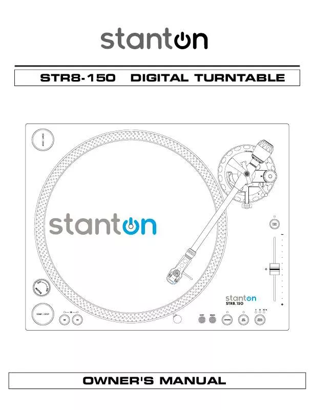 Mode d'emploi STANTON STR8-150 TURNTABLE