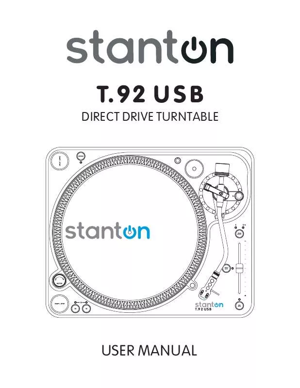 Mode d'emploi STANTON T.92 USB