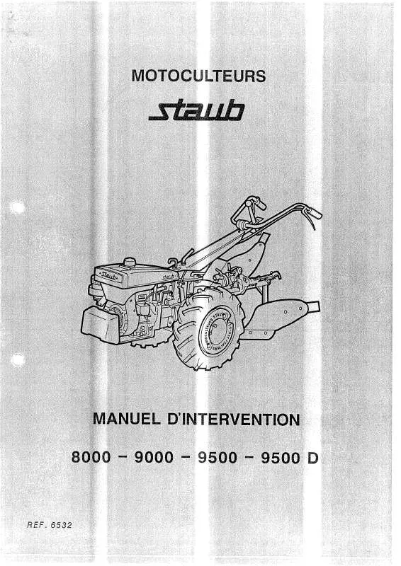 Mode d'emploi STAUB MOTOCULTEUR 9500D