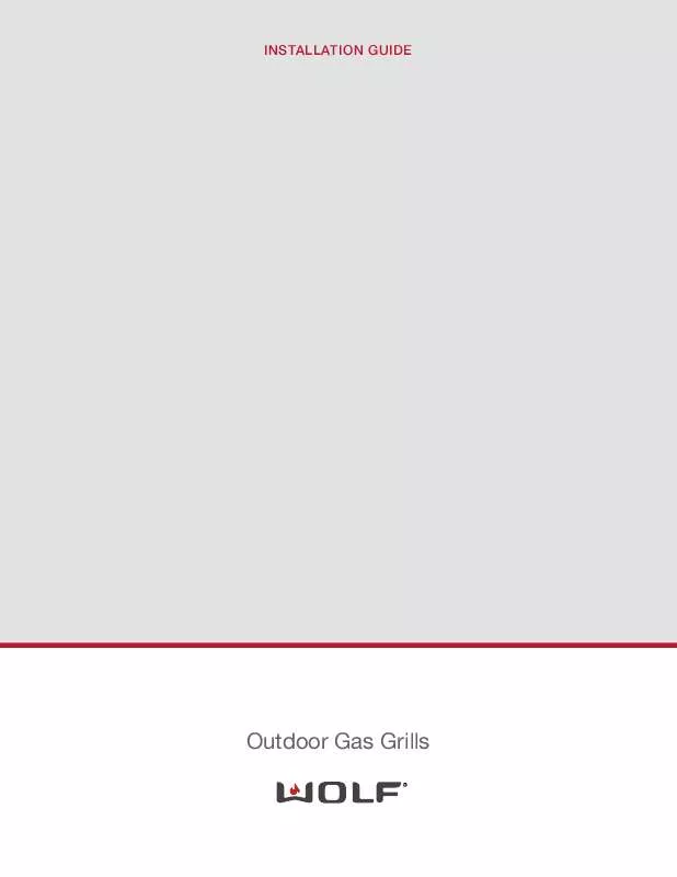 Mode d'emploi SUB-ZERO OUTDOOR GAS GRILLS