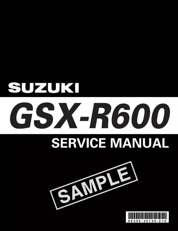 Mode d'emploi SUZUKI GSX-R600