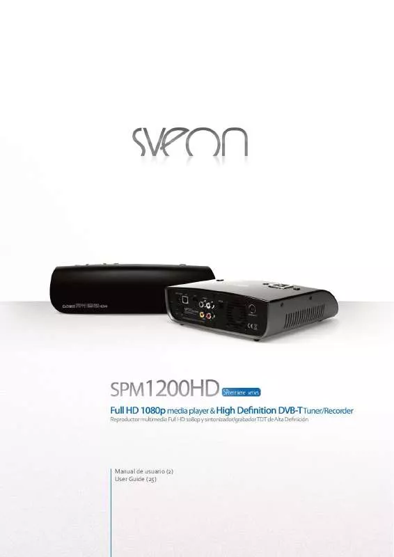 Mode d'emploi SVEON SPM1200HD