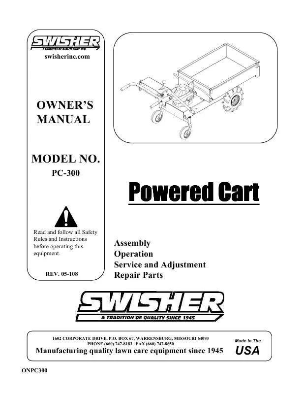 Mode d'emploi SWISHER PC300