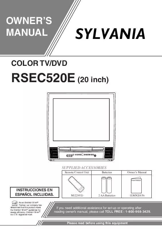 Mode d'emploi SYLVANIA RSEC520E