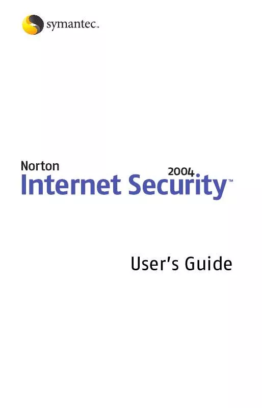 Mode d'emploi SYMANTEC NORTON INTERNET SECURITY 2004