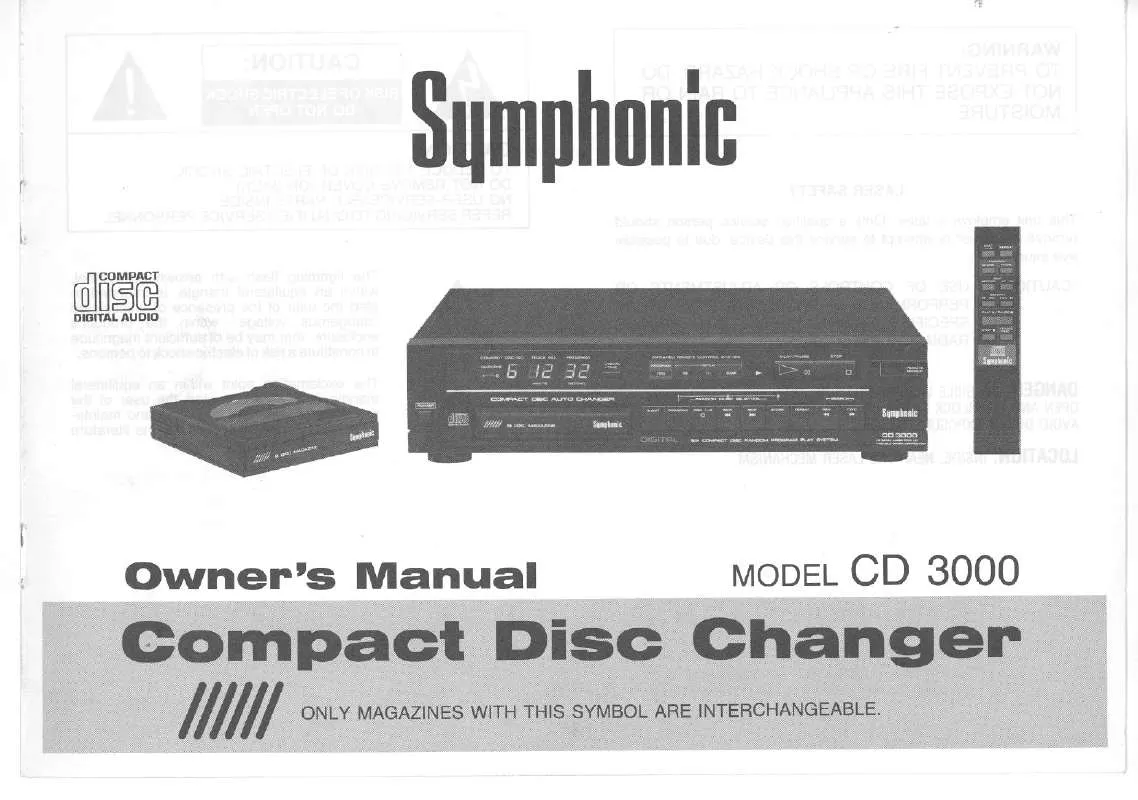 Mode d'emploi SYMPHONIC CD3000