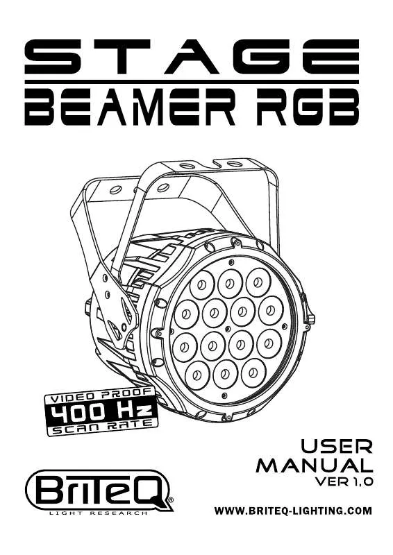 Mode d'emploi SYNQ AUDIO RESEARCH STAGE BEAMER RGB