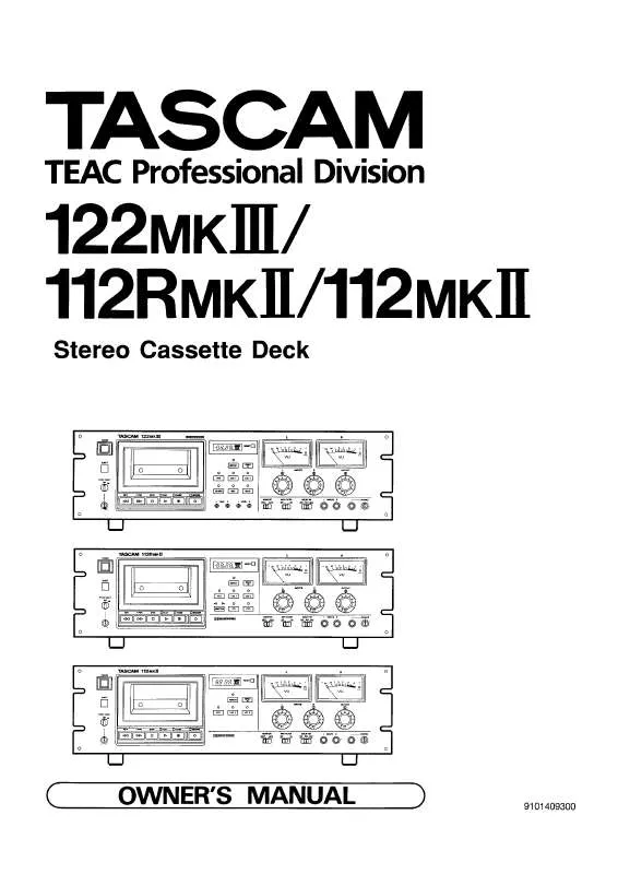 Mode d'emploi TASCAM CD-A700