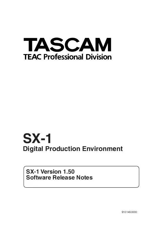 Mode d'emploi TASCAM SX-1