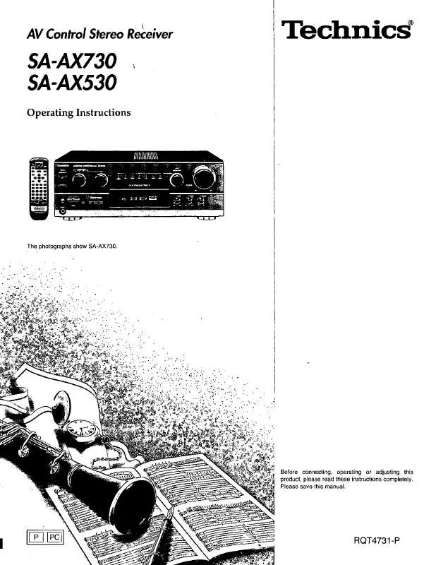 Mode d'emploi TECHNICS SA-AX530