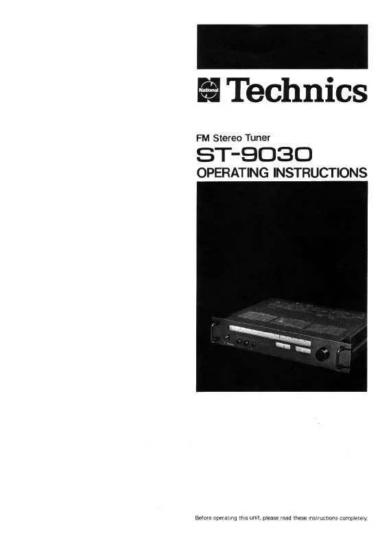 Mode d'emploi TECHNICS ST-9030
