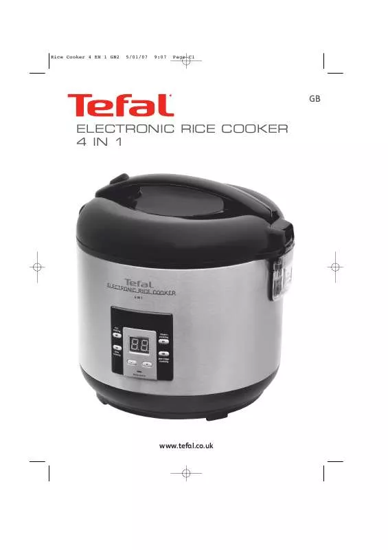Mode d'emploi TEFAL RK7009 4 IN 1 RICE COOKER