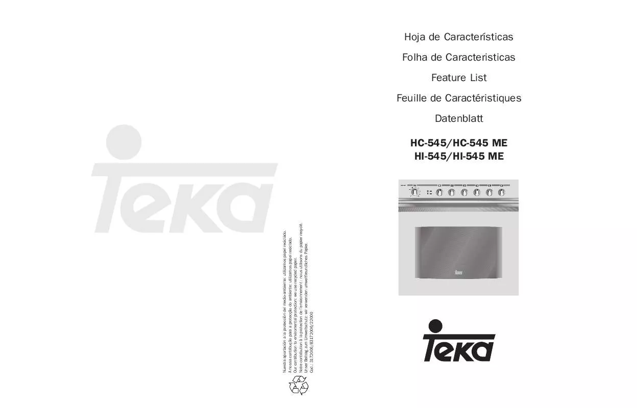 Mode d'emploi TEKA HC-545 ME