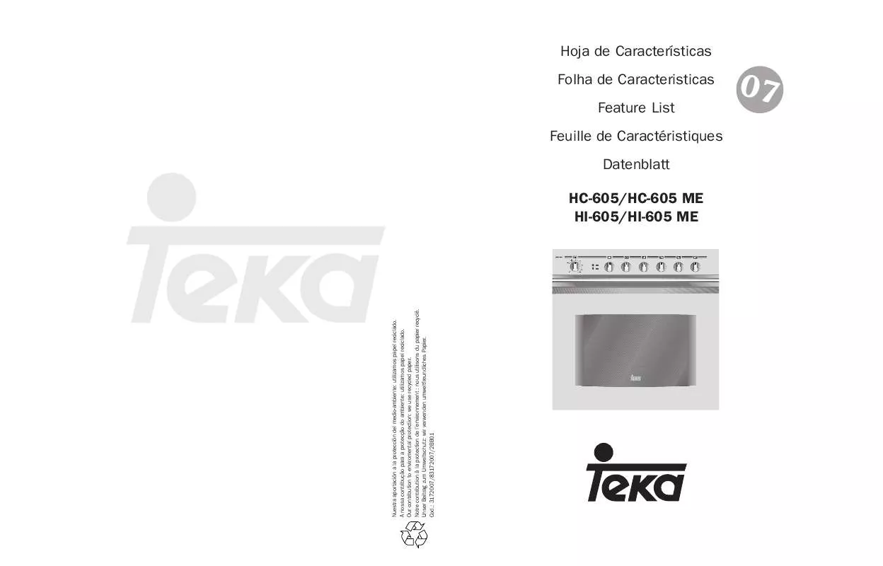 Mode d'emploi TEKA HI-605 ME