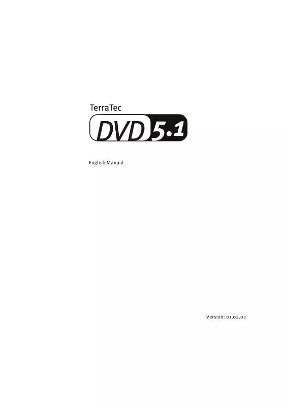 Mode d'emploi TERRATEC DVD 5.1