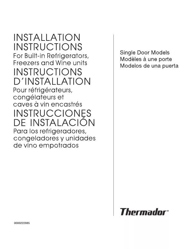 Mode d'emploi THERMADOR T18IW50NSP