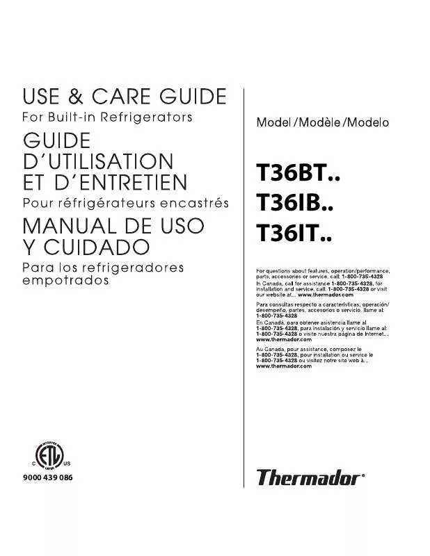 Mode d'emploi THERMADOR T36BT71FS