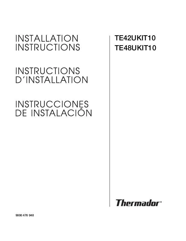 Mode d'emploi THERMADOR TE42UKIT10