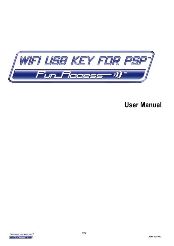 Mode d'emploi THRUSTMASTER FUNACCESS WIFI USB KEY FOR PSP